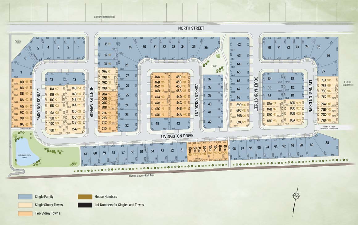 Interactive Site Plan for Northcrest Towns New Home